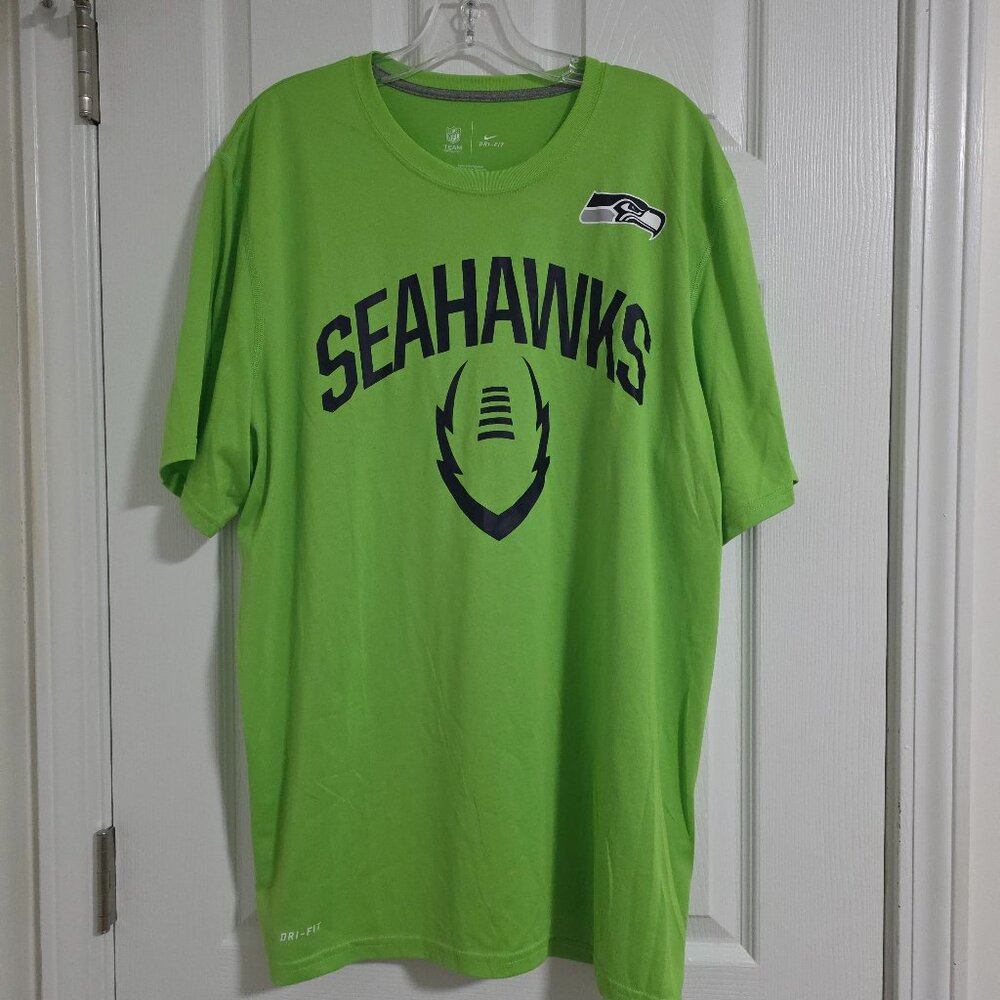 Seattle Seahawks NFL Football Team Apparel Nike Dri-Fit XL Green T-shirt